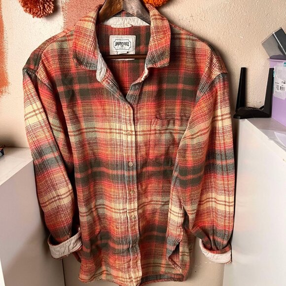 American Eagle Outfitters Tops - American Eagle Coral Flannel